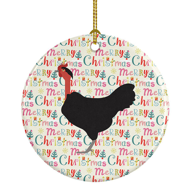 Naked Neck Chicken Christmas Ceramic Ornament product image at NuMercy
