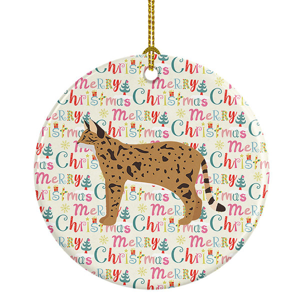 Savannah #2 Cat Christmas Ceramic Ornament product image at NuMercy