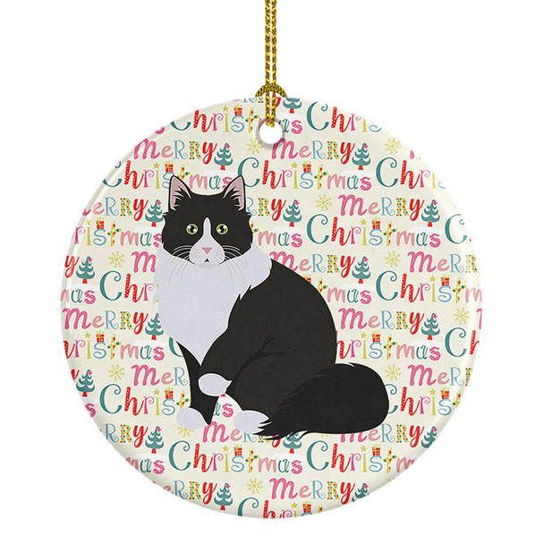 Siberian Forest Cat Christmas Ceramic Ornament WDK2451 product image at NuMercy