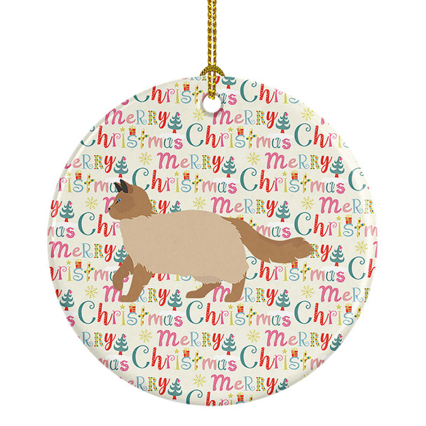 Ragdoll #2 Cat Christmas Ceramic Ornament product image at NuMercy