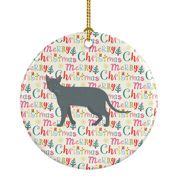 Raas Cat Christmas Ceramic Ornament WDK2612 product image at NuMercy
