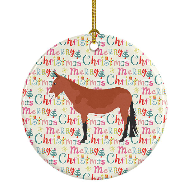 Mule Christmas Ceramic Ornament product image at NuMercy