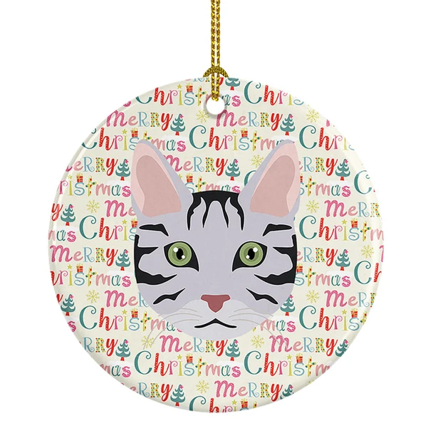 Serengeti Cat Christmas Ceramic Ornament WDK2378 product image at NuMercy