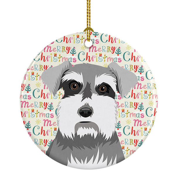 Schnauzer Salt and Pepper #1 Christmas Ceramic Ornament product image at NuMercy