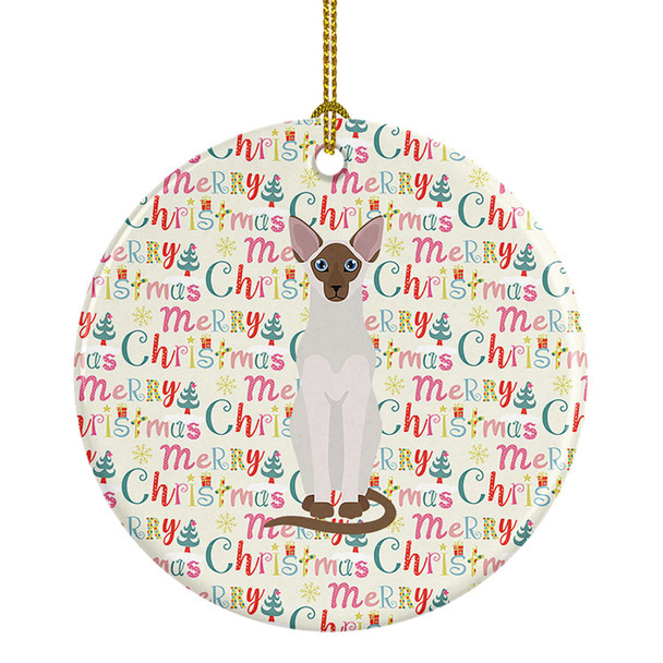 Colorpoint Shorthair Cat Christmas Ceramic Ornament WDK2418 product image at NuMercy