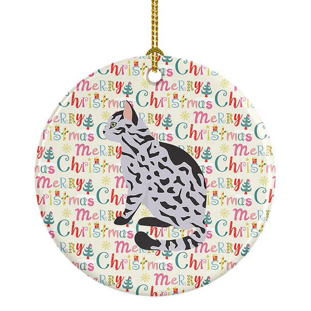 Serengeti Cat Christmas Ceramic Ornament WDK2448 product image at NuMercy