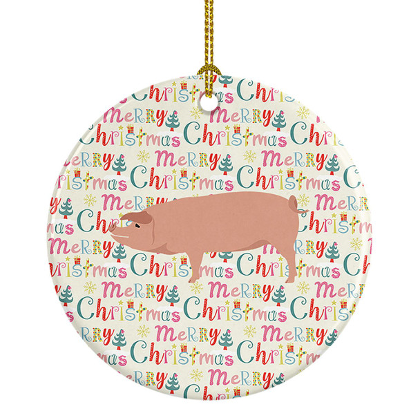 American Landrace Pig Christmas Ceramic Ornament product image at NuMercy