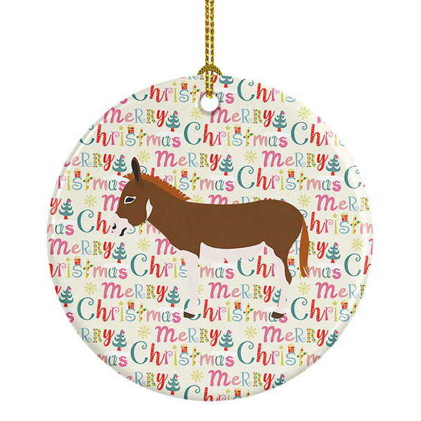 Miniature Mediterranian Donkey Christmas Ceramic Ornament product image at NuMercy