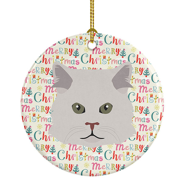 Persian Traditional Cat Christmas Ceramic Ornament product image at NuMercy