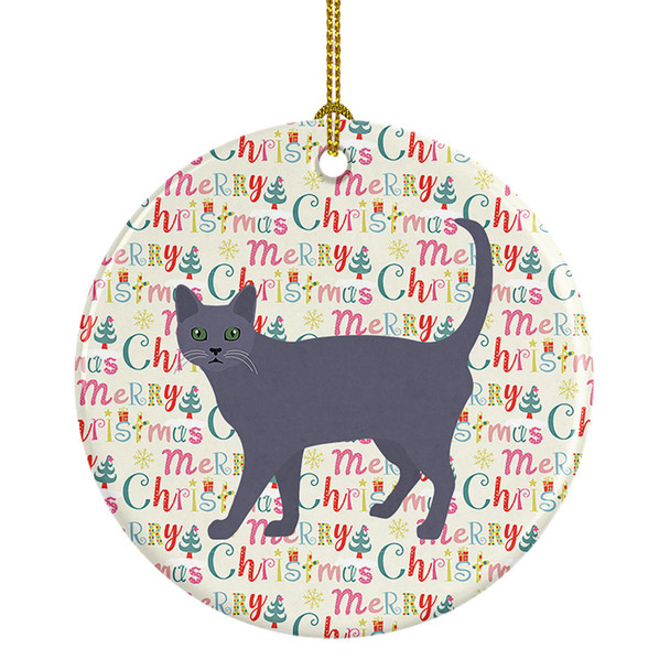Korat #3 Cat Christmas Ceramic Ornament product image at NuMercy