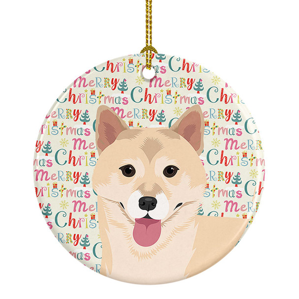 Shiba Inu Cream #1 Christmas Ceramic Ornament product image at NuMercy