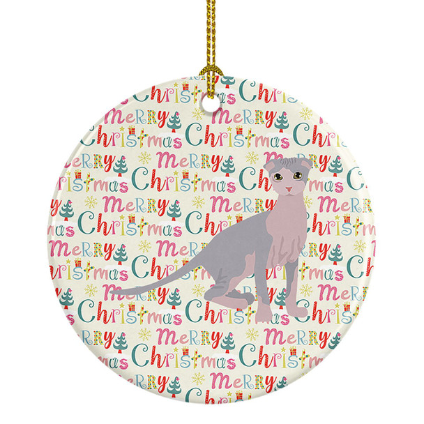 Ukrainian Levkoy Cat Christmas Ceramic Ornament WDK2466 product image at NuMercy