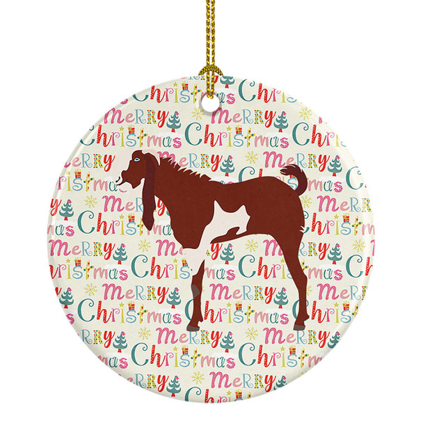 Jamnapari Goat Christmas Ceramic Ornament product image at NuMercy