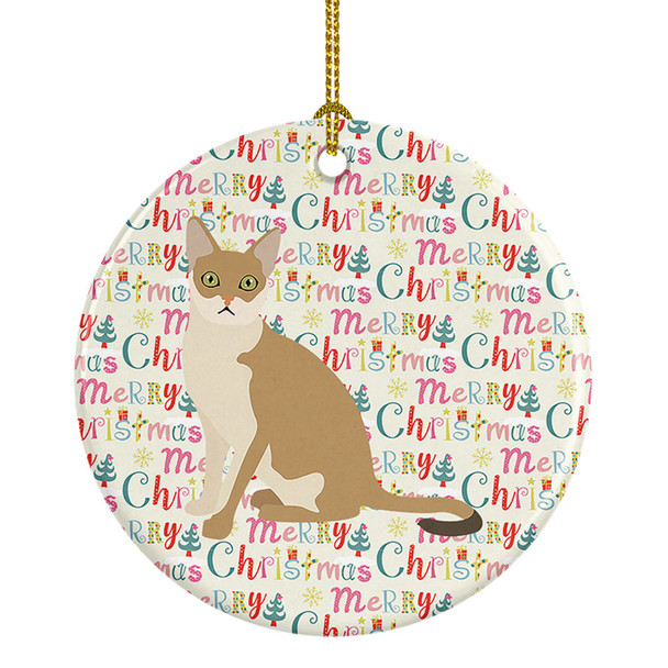 Singapura Cat Christmas Ceramic Ornament WDK2452 product image at NuMercy
