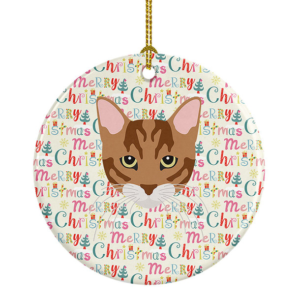Toyger Cat Christmas Ceramic Ornament WDK2391 product image at NuMercy