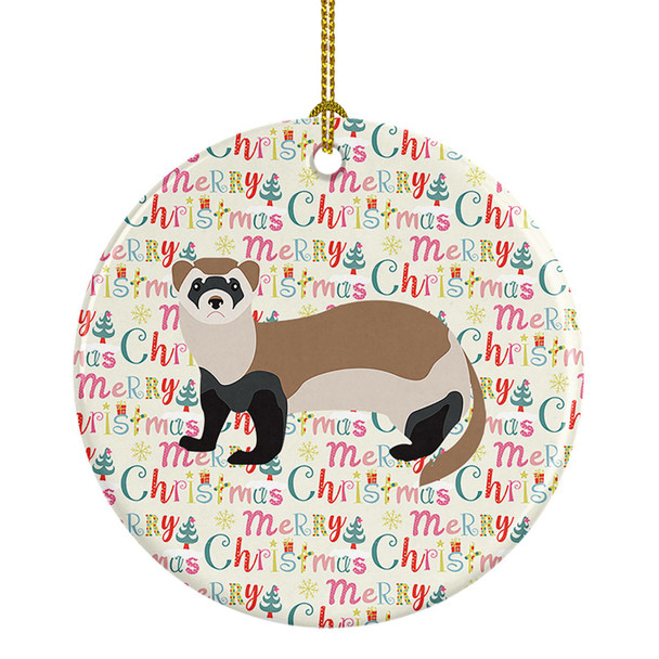 Ferret Christmas Ceramic Ornament product image at NuMercy