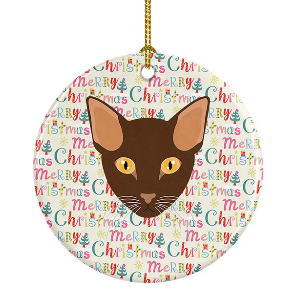 Suphalak Cat Christmas Ceramic Ornament WDK2388 product image at NuMercy