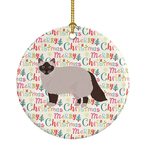 Birman Cat Christmas Ceramic Ornament WDK2493 product image at NuMercy