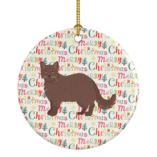York Chocolate #1 Cat Christmas Ceramic Ornament product image at NuMercy