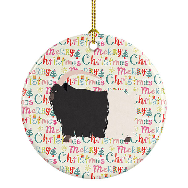 Welsh Black-Necked Goat Christmas Ceramic Ornament product image at NuMercy