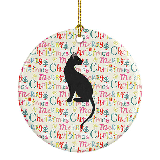 Pantherette Cat Christmas Ceramic Ornament WDK2441 product image at NuMercy