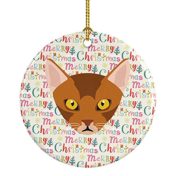 Abyssinian Cat Christmas Ceramic Ornament WDK2294 product image at NuMercy