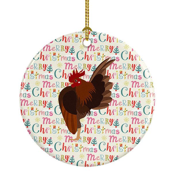 Malaysian Serama Chicken Christmas Ceramic Ornament product image at NuMercy