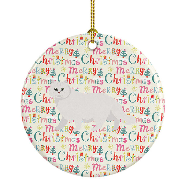 Chinchilla Persian Longhair Cat Christmas Ceramic Ornament WDK2512 product image at NuMercy