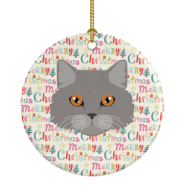 Brazilian Longhair Cat Christmas Ceramic Ornament product image at NuMercy
