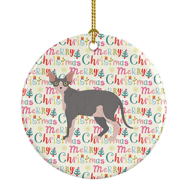 Sphynx #2 Cat Christmas Ceramic Ornament WDK2648 product image at NuMercy