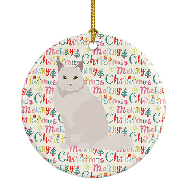 Chantilly Tiffany Cat Christmas Ceramic Ornament WDK2414 product image at NuMercy