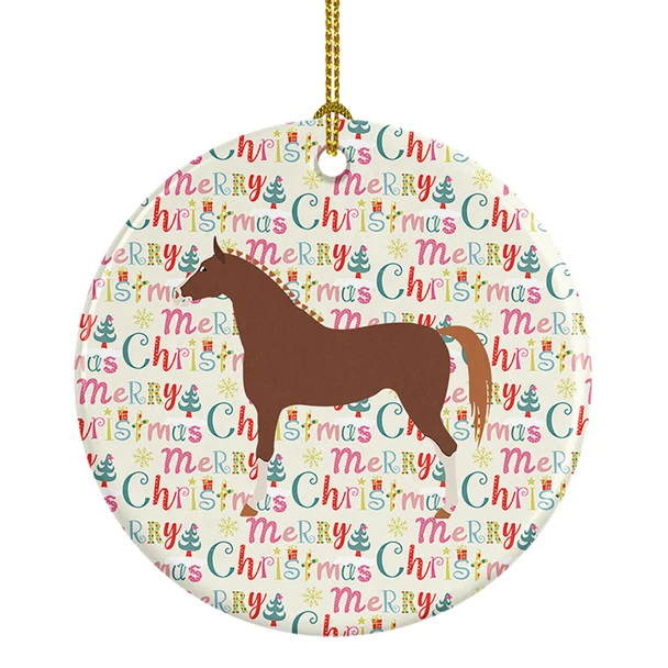 Hannoverian Horse Christmas Ceramic Ornament product image at NuMercy