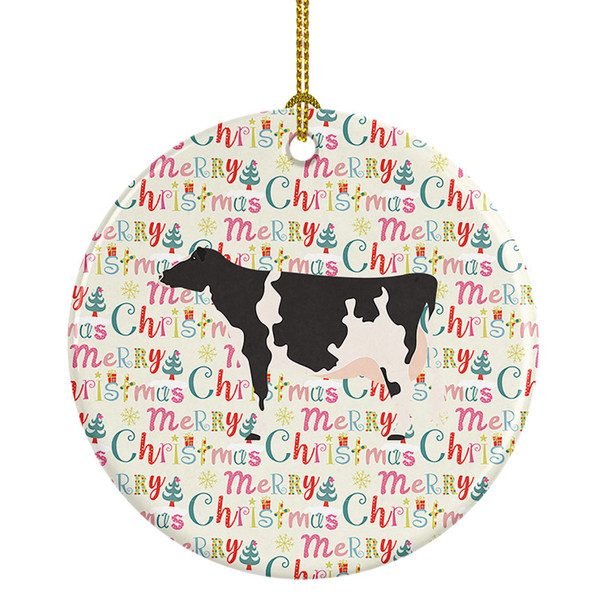 Holstein Cow Christmas Ceramic Ornament product image at NuMercy