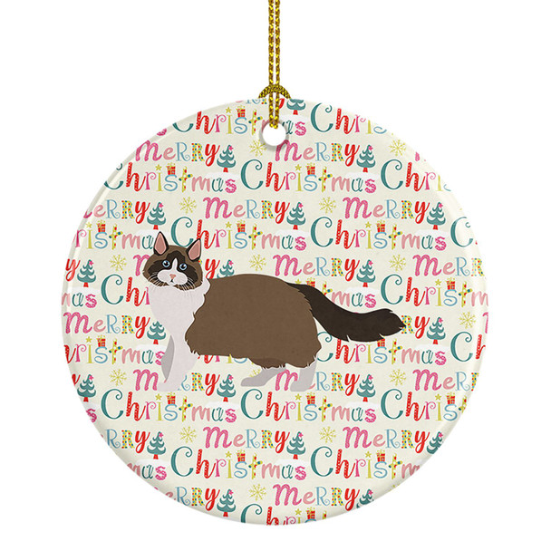 Ragdoll #1 Cat Christmas Ceramic Ornament product image at NuMercy