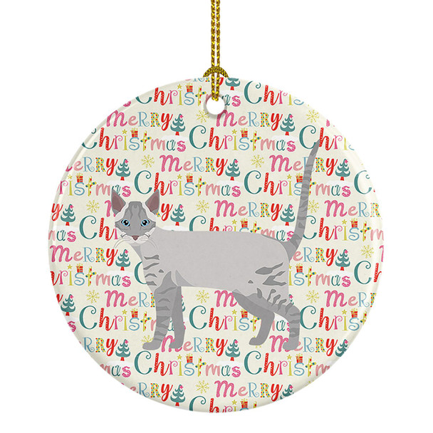 Ojos Azules Cat Christmas Ceramic Ornament WDK2590 product image at NuMercy