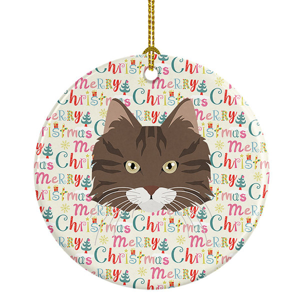 Norwegian Forest Cat Christmas Ceramic Ornament WDK2354 product image at NuMercy