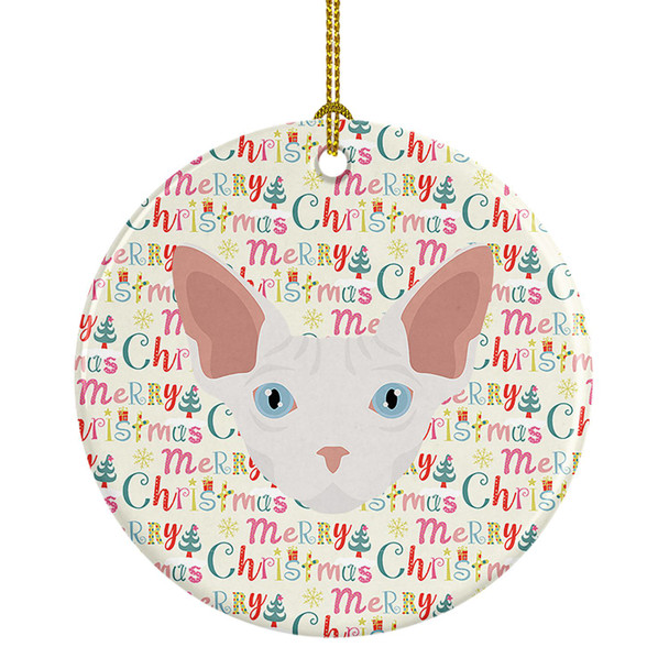 Sphynx Cat Christmas Ceramic Ornament WDK2387 product image at NuMercy