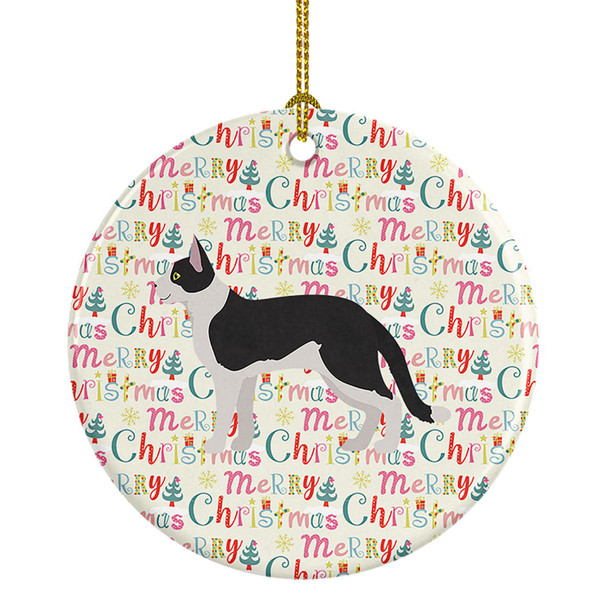 Bicolour Aegean Cat Christmas Ceramic Ornament WDK2472 product image at NuMercy