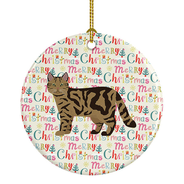 Scottish Straight #2 Cat Christmas Ceramic Ornament product image at NuMercy