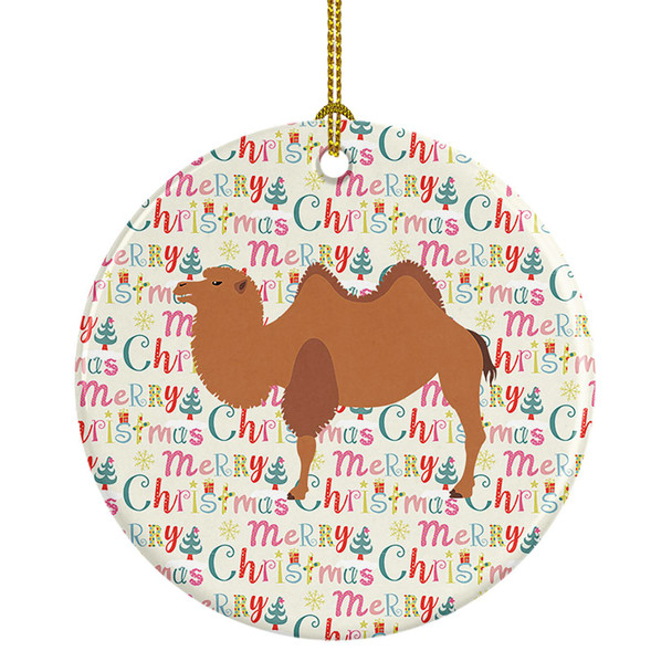 Bactrian Camel Christmas Ceramic Ornament product image at NuMercy
