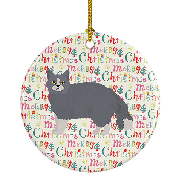 Selkirk Rex #1 Cat Christmas Ceramic Ornament product image at NuMercy