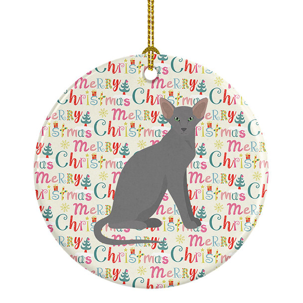 Oriental Shorthair Cat Christmas Ceramic Ornament WDK2440 product image at NuMercy