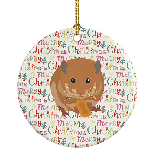 Teddy Bear Hamster Christmas Ceramic Ornament product image at NuMercy