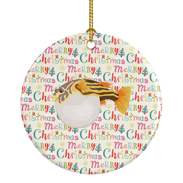 Puffer Fish Christmas Ceramic Ornament product image at NuMercy