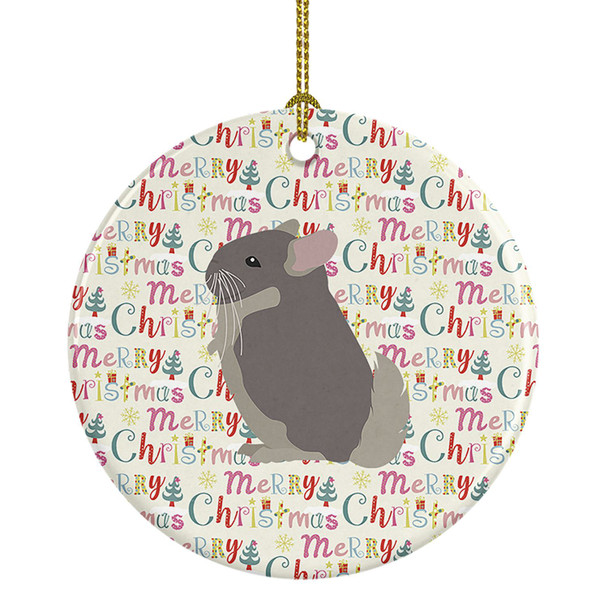 Beige Wellman Chinchilla Christmas Ceramic Ornament product image at NuMercy