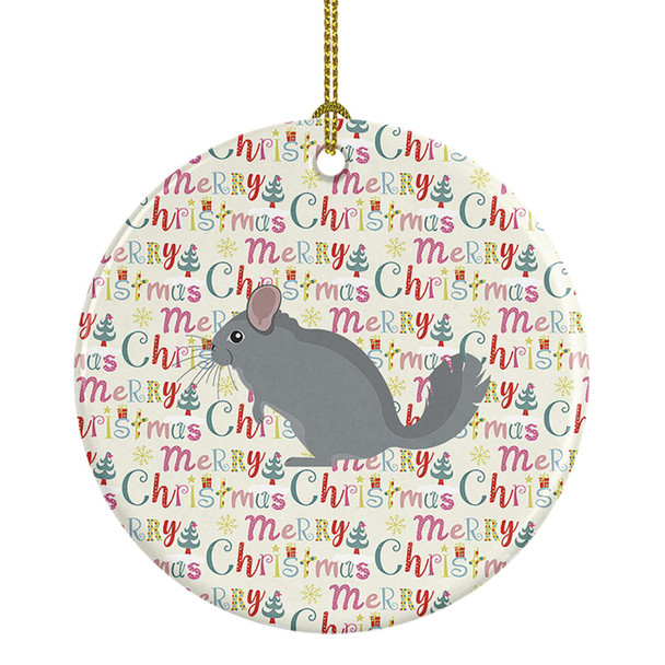 Foggy Chinchilla Christmas Ceramic Ornament product image at NuMercy