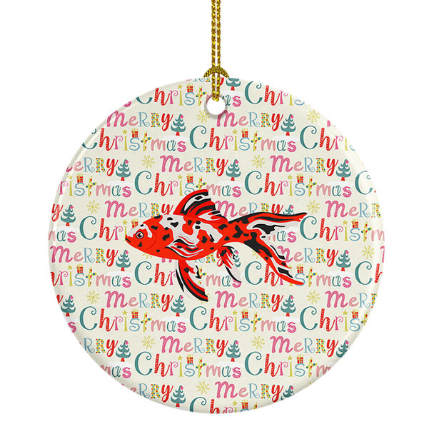 Shubunkin Goldfish Christmas Ceramic Ornament product image at NuMercy