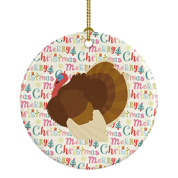 French Turkey Dindon Christmas Ceramic Ornament product image at NuMercy