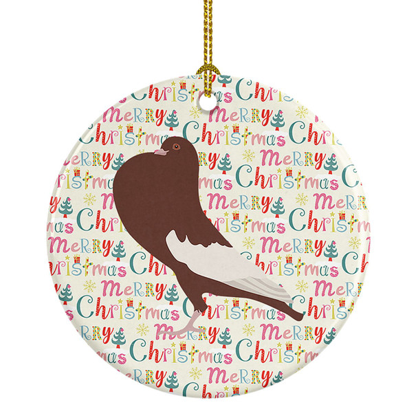 English Pouter Pigeon Christmas Ceramic Ornament product image at NuMercy