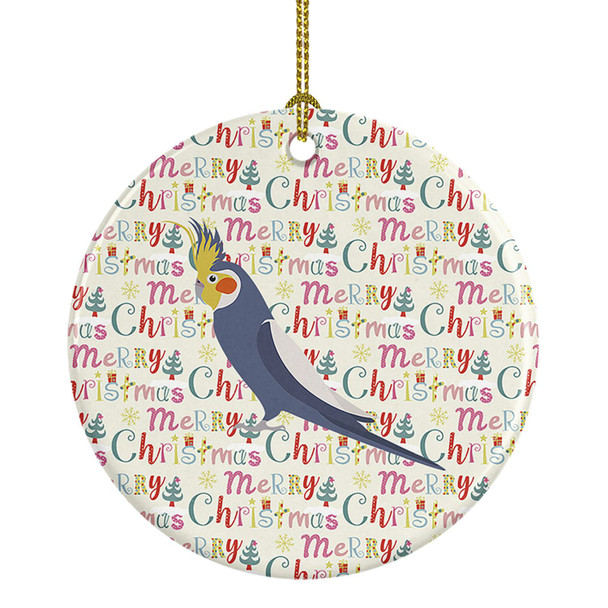 Cockatiel Christmas Ceramic Ornament product image at NuMercy